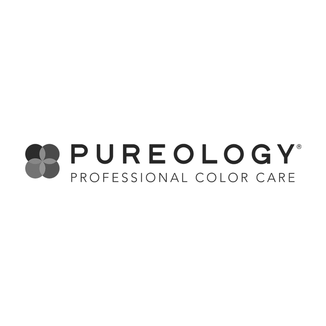 Pureology logo with tagline "Professional Color Care" and a flower graphic on the left side.